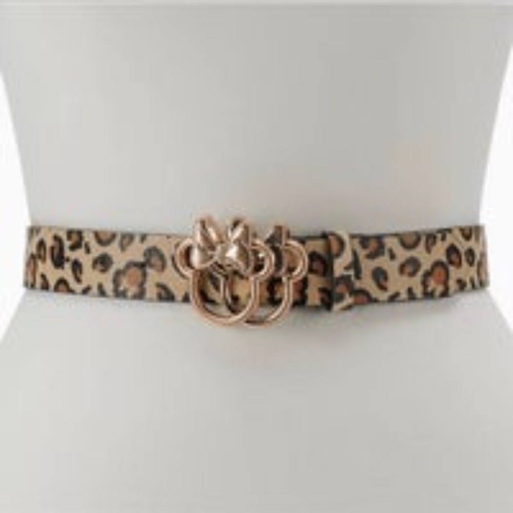 Disney Minnie Mouse Cheetah Print Belt - Size Medium - Picture 5 of 12